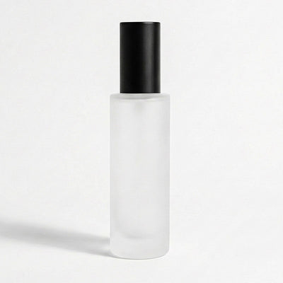 Frosted Glass Toner Bottle | Black Cap | 100ml