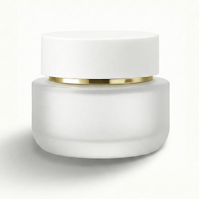Frosted Glass Jar | White Lid  | 50g