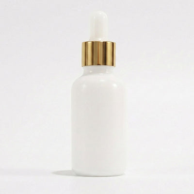 Ceramics Dropper Bottle | White & Gold | 30ml