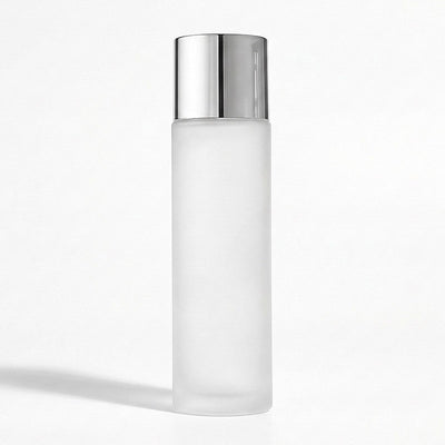 Frosted Glass Toner Bottle | Silver Cap | 100ml